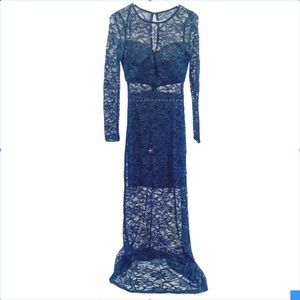 Stunning Women's Bodycon Lace Black Dress Sexy New Years Eve Sequin Gown